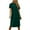 Green, variant on Women's Summer Round Neck Short Sleeve Solid Basic T-Shirt Casual Midi Dress with Pockets
