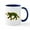 White/Navy Inside, variant on CafePress - Eire Kells Wolf & Tiger - 11 oz Ceramic Mug - Novelty Coffee Tea Cup