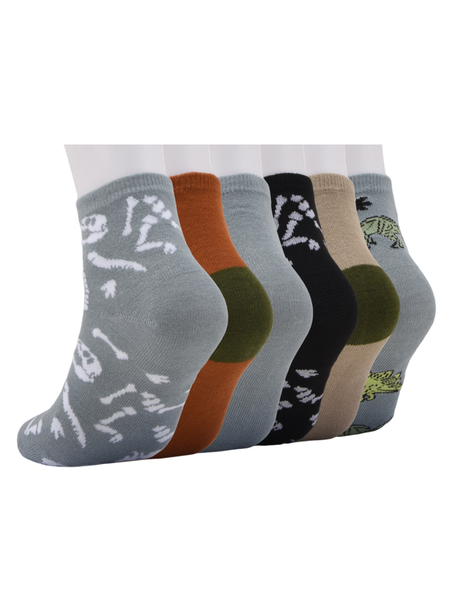 Wonder Nation Mid Crew Graphic Socks, 6-Pack Boys Shoe Size S (4-8.5) - L (3-9)