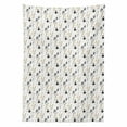 thumbnail image 2 of Scandinavian Tablecloth, Tropical Foliage Leaves with Diagonal Stripes Triangles Modern, Rectangle Satin Table Cover Accent for Dining Room and Kitchen, 52" X 70", Pale Coffee Eggshell, by Ambesonne, 2 of 2