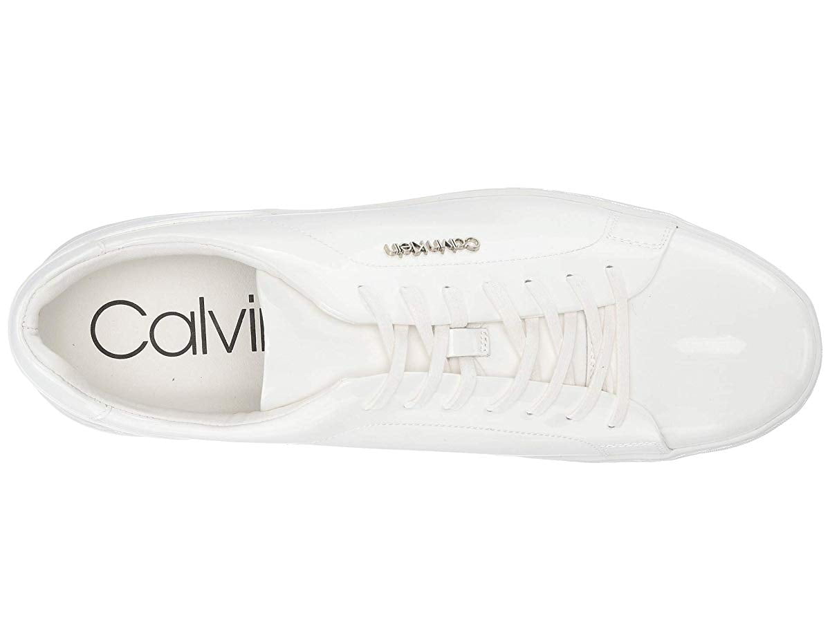 calvin klein men's white sneakers