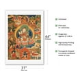 thumbnail image 2 of Padmasambhava as Loden Chogse (Supreme Genius) - Vintage Tibetan Thangka Buddhist Painting - Tibet, 18th Century - Fine Art Rolled Canvas Print 27in x 40in, 2 of 4