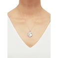 thumbnail image 4 of Brilliance Fine Jewelry Mother of Pearl, Crystal,Flowers Pendant in Sterling Silver,18", 4 of 4