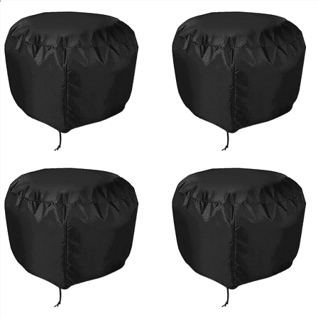 4Pcs Roof Vent Cover House Turbine Hoods Shield Canvas 20Inch x Black
