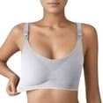 thumbnail image 2 of Aayomet Bralettes for Women With Support Silk Large Traceless Gathered Anti Drop Bra Without Steel Rings (Gray, L), 2 of 4
