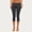Gray, variant on Women Y2k Low Rise Capris Button Grommet Foldover Capri Leggings Split Skinny Cropped Pants Going Out Capris Yoga Pants,Black M