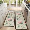 thumbnail image 4 of Kitchen Rugs Sets Of 2,Pioneer Flower Floral Print Pattern Anti Fatigue Kitchen Mat Rugs Non Slip Washable,Decorative Kitchen Floor Mats for Kitchen,Sink,Laundry,17"x47"+17"x47", 4 of 5