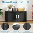thumbnail image 4 of Bifanuo 31.7" Shoe Storage Cabinet with Waterproof UV-Resistant, Entryway Shoe Cabinet with 2 Doors, Ooutdoor Shoe Cabinet, for Entryway, Bedroom, Hallway,Living Room, Black, 4 of 10