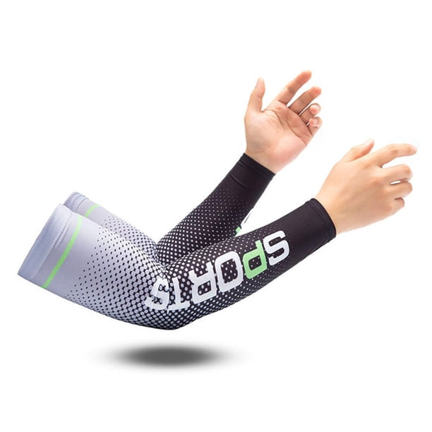 Mangas de brazo de enfriamiento shamjiam Protección Solar Unisex para Golf Running Gris