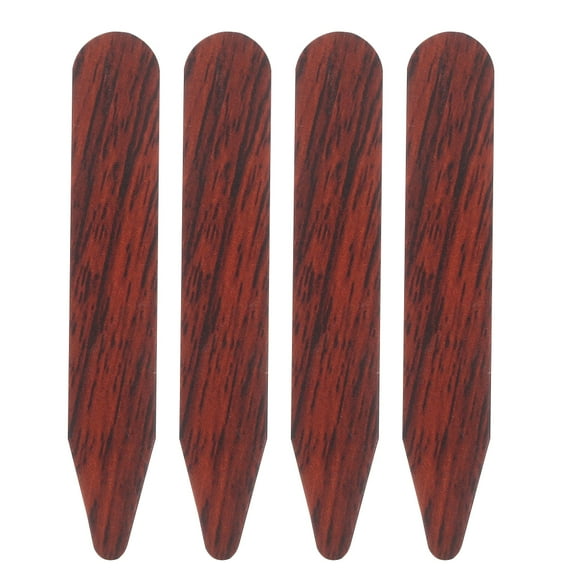 4pcs Wooden Collar Stays for Shirts, Small Collar Support Inserts for Formal Uniforms and Dress Shirts