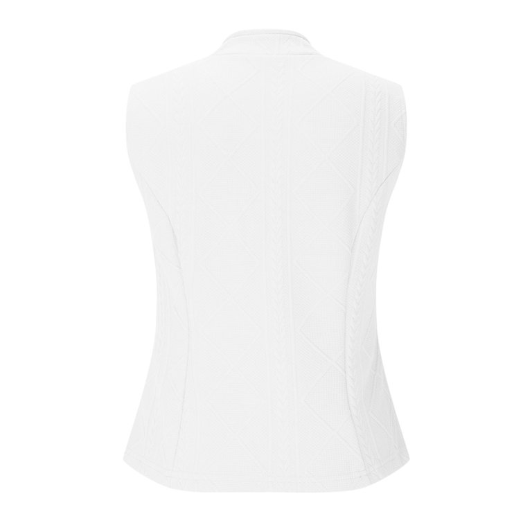 Veste Gilet Sans Manches Max Azria - Couleur Ivoire, Taille XS (2) - Tissu Tissé - Occasion Très Bon état
