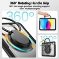 thumbnail image 4 of Shockproof Case for Apple iPad 11th 10th Generation 2025 2022, Rugged Hybrid Protective Cover with Pencil Holder & Shoulder Strap Kids Friendly Rotating Stand Case for iPad 11th 10th Gen, Clear, 4 of 8