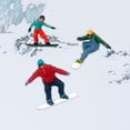 thumbnail image 4 of 3x Scale Miniature Model Skiing Figures Building Decoration Supplies for Fire D, 4 of 8