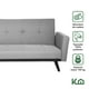 thumbnail image 2 of Sofá Cama Reclinable 3 Personas Sillón Minimalista 2 Posiciones Kingshouse gris 1, 2 of 8
