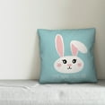 thumbnail image 2 of Creative Products Some Bunny Loves You Teal 18x18 Spun Poly Pillow, 2 of 2