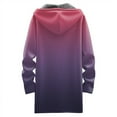 thumbnail image 4 of idosla Long Fleece Hoodies for Women Zip Up Hoodie Trendy Casual Oversized Tunic Sweatshirts Fall Winter Jacket Coat Outerwear (Dark Purple, XXL), 4 of 5