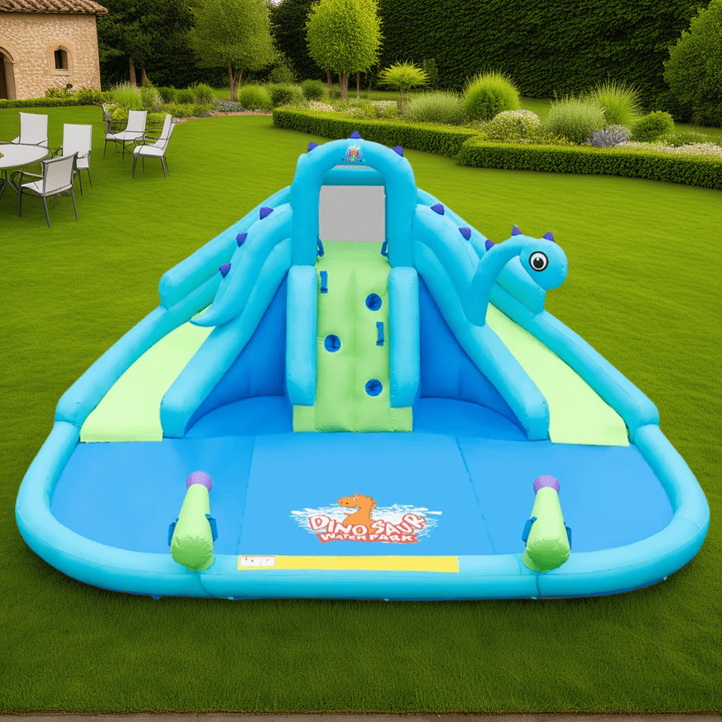 YYAo Bounce House, Inflatable Bounce House,Inflatable Water Slide with Dual Slides and Large Splash Pool (Without Blower)