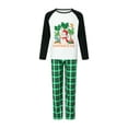 thumbnail image 2 of Family Matching Christmas Vacation Pajamas, SnowmanTree Print Long Sleeved Tops+Plaid Trousers Sleepwear Outfits, 2 of 10