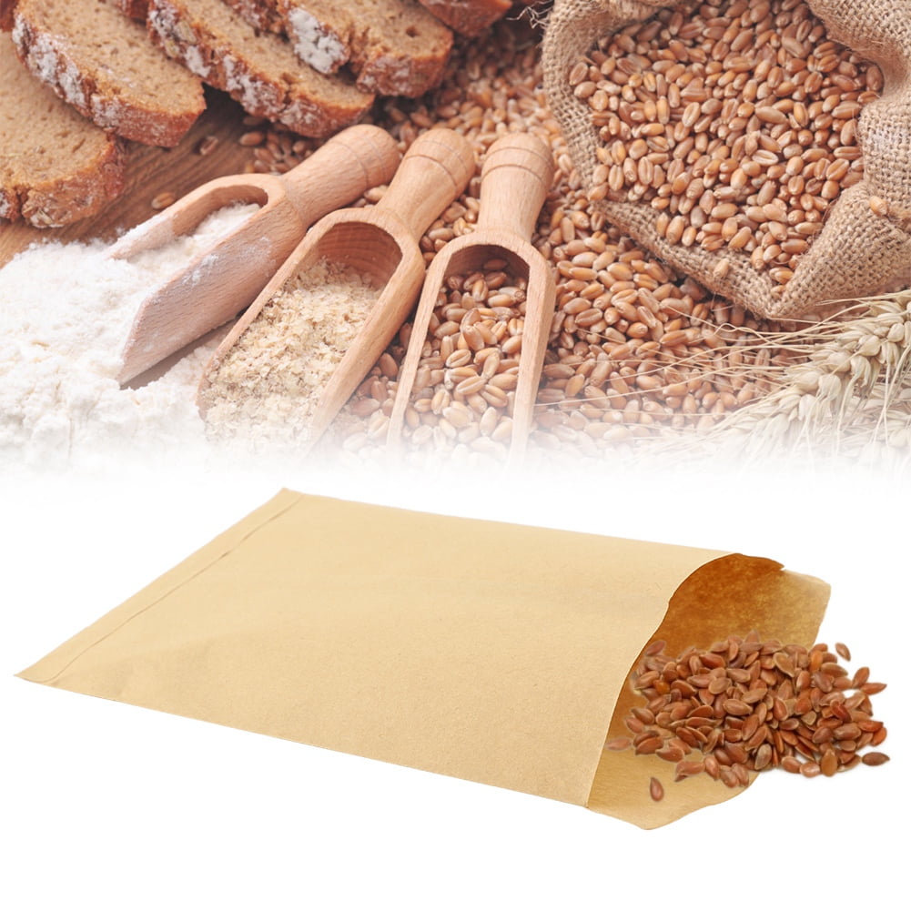 Garosa 100pcs Kraft Paper Bags Corns Wheat Rice Seeds Packaging Storage