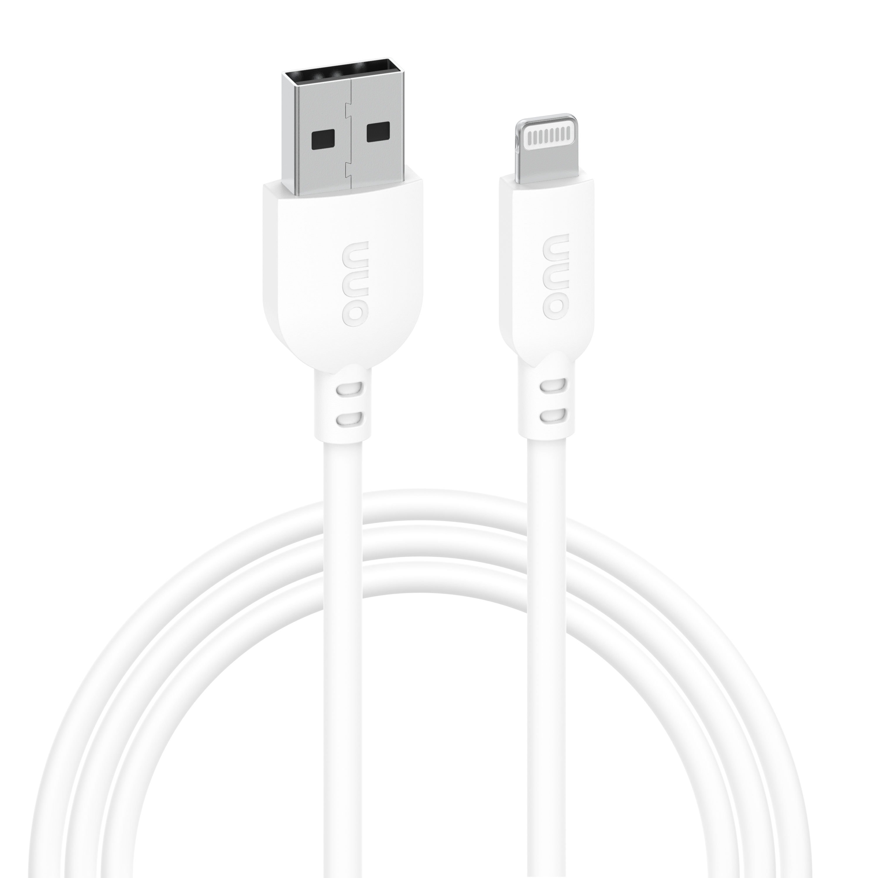 onn 6' Lightning to USB Charging Cable, White photo 3