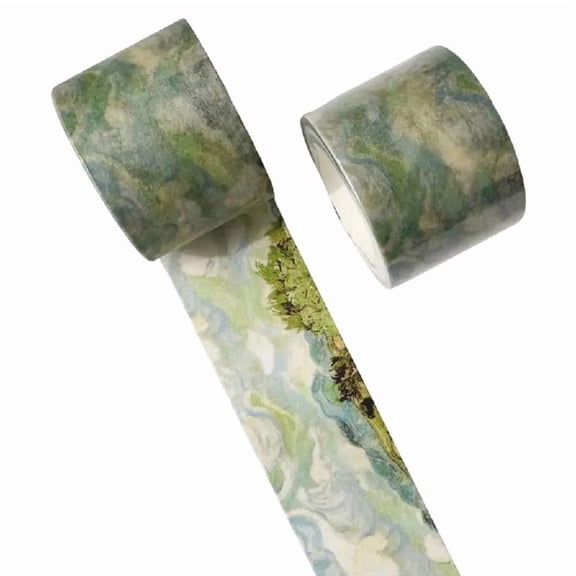 Vintage Tape for Art Craft 30mm Wide Oil Painting Decorative Tape Scrapbooking Decoration Tape for Journal Planner