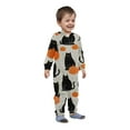 thumbnail image 4 of SDNall Hallowen Family Home Dress Pajamas Outfit Toddler Boys Girls Hallowen Fashion Pumpkin Print Plush Long Sleeved Romper Family Parent-Child Wear, 4 of 8