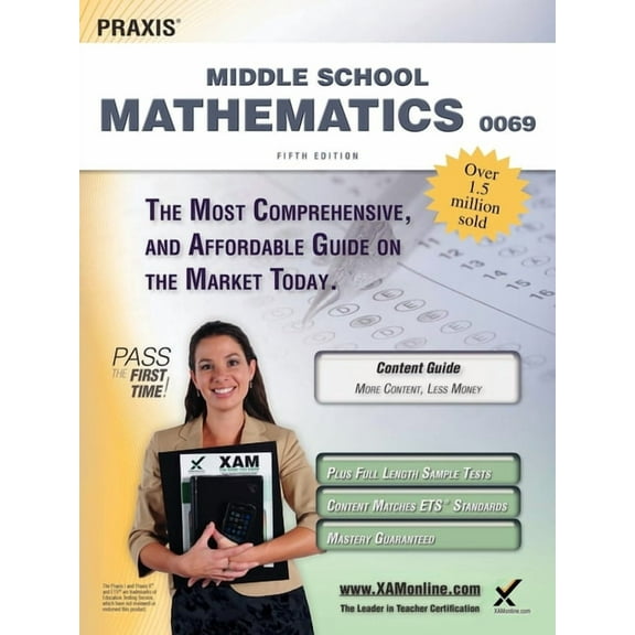Praxis: Praxis II Middle School Mathematics 0069 Teacher Certification Study Guide Test Prep (Paperback)