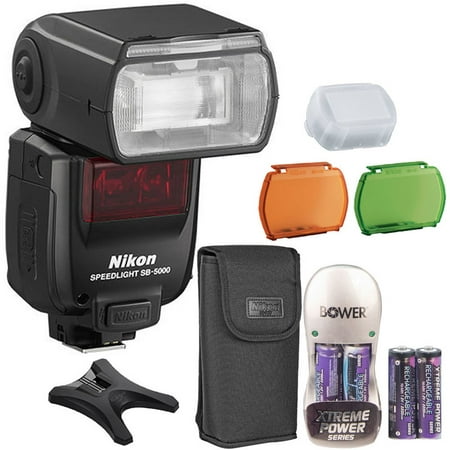 Nikon SB-5000 Speedlight AF Shoe Mount Flash for Nikon DSLR Cameras with Battery &