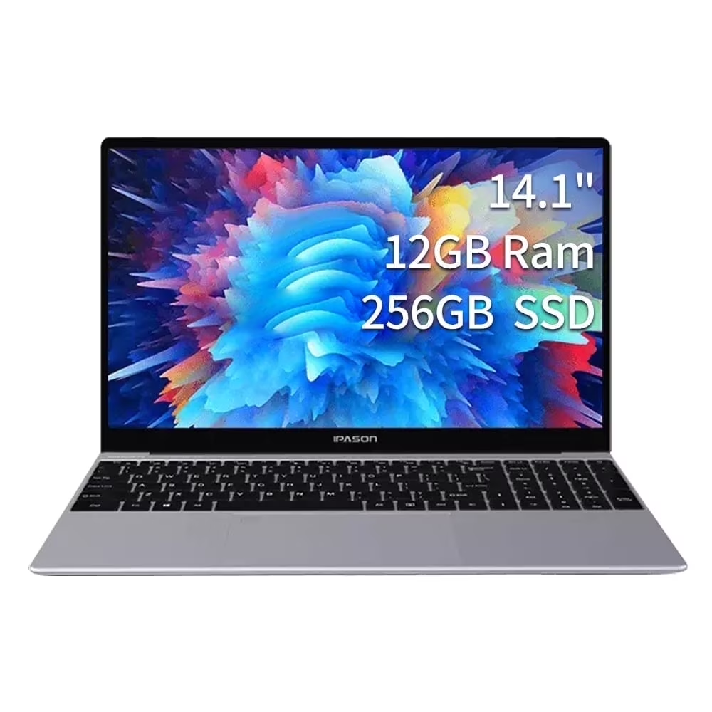 Pre-Owned IPASON Maxbook P2X IPS 14.1" Laptop Intel N5100,12GB RAM,256GB SSD Windows 10 home 180° Computer Ultra Thin and Light Notebook Business Office Student