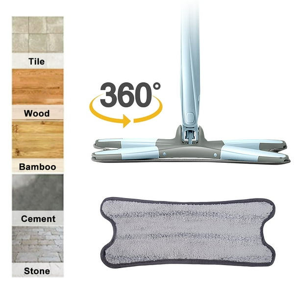 Amdohai Microfiber Mop for Hardwood Flat Mop Household Mop 1 Mop Pad Tile Floor Cleaning Mop for Home Kitchen Wood Ceramic Floor