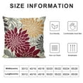 thumbnail image 5 of RUIYC Covers Dahlia Flower Red Wine Colo Case Farmhouse Outdoor Decor for Home Bedroom Living Room Spring Summer Floral Square Cushion Cover,, 5 of 5