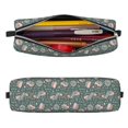 thumbnail image 2 of Cauagu Hedgehogs and Flowers Print Leather Pencil Pen Case - Stationery Bag Portable Stationery Bag Big Capacity Pencil Pouch Cosmetic Organizer Bag for Men & Women, 2 of 7