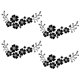 thumbnail image 1 of 4X NEGRO Decal Car Flower Sticker Impermeable ExtraíBle Deco VehíCulo Rayas Cubierta, 1 of 5