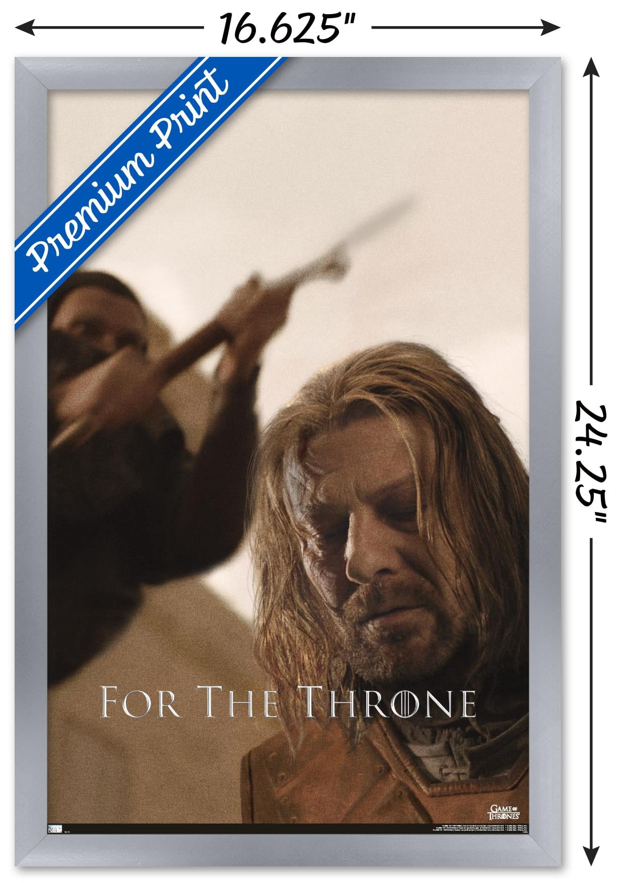 Game of Thrones - Ned Stark Wall Poster, 14.725" x 22.375", Framed -  Walmart.com