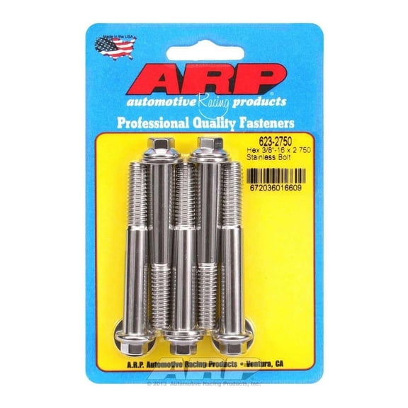 ARP INC. 623-2750 3/8-16 X 2.750 HEX SS BOLTS