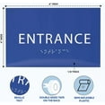 thumbnail image 3 of ADA CENTRAL SIGNS - 6" X4" Entrance Sign - ADA Compliant Tactile Graphics Grade 2 Braille Text | Wall Mount Plastic Signs for Shopping Malls, Offices, Hotels, Schools, Apartments & Restaurants, 3 of 7