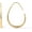 Yellow Gold, variant on 14K Gold Plated 925 Sterling Silver Post Lightweight Teardrop Hoop Earrings for Women | Large Oval Pull-Through Statement Earrings