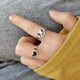 thumbnail image 3 of Anillos De Corazón Con Cara De Llanto Para Mujer, Kit De Banda De Anillos Ajustables Vintage 2 Piezas Eigraketly AP005461-00, 3 of 6