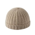 thumbnail image 4 of WITHMOONS Knitted Ribbed Beanie Hat Basic Plain Watch Skull Cap NC51295 (Beige), 4 of 5