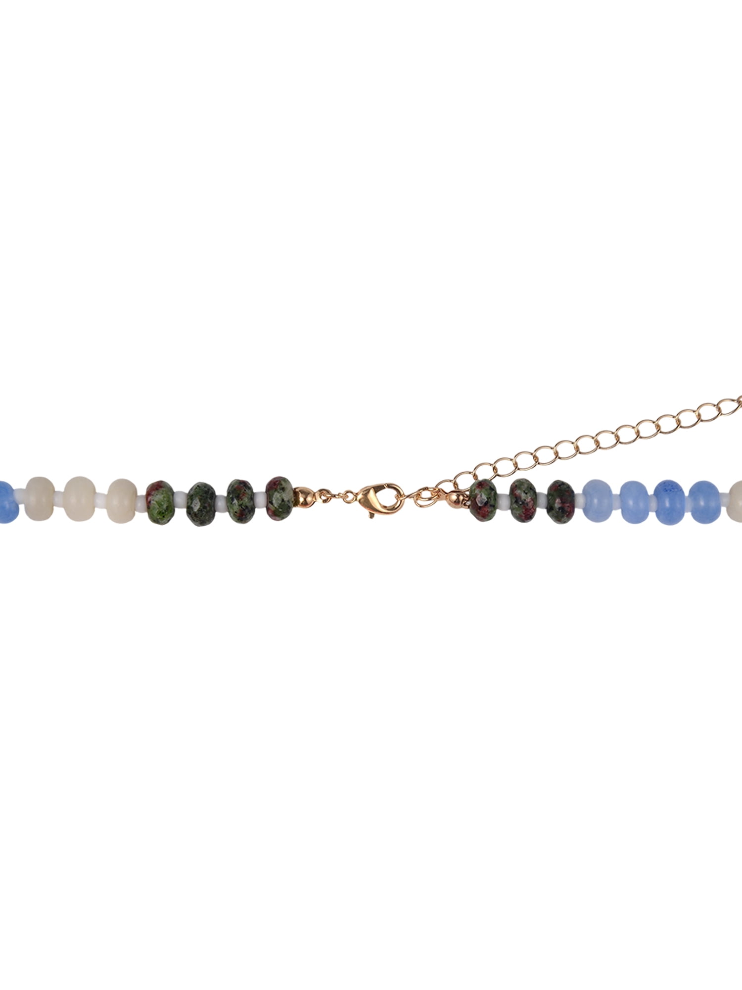 Time and Tru Goldtone Multicolored Bead Initial "A" Necklace