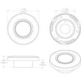 thumbnail image 4 of Lumitec Orbit - Flush Mount Down Light - Brushed Finish - 3-Color Blue/Red Non Dimming w/White Dimming Light | Bundle of 5, 4 of 4