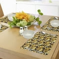thumbnail image 4 of Ambesonne Abstract Place Mats Set of 4, Graphic Cubes Blocks, Standard Size, Black Yellow Brown, 4 of 6