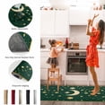 thumbnail image 5 of Kitchen Rugs and Mats 2 Pieces Stars Moon Runner Rug Sets Green Bohemian Gorgeous Starry Night Soft Comfort Standing Kitchen Mats for Floor Absorbent Area Rugs Carpet Non Slip Cushioned Doormat, 5 of 9