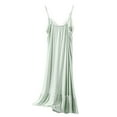 thumbnail image 4 of ZKCCNUK Womens Nightgown Casual and Fashionable Solid Color Large Round Neck Sleepwear Dress L-2XL, 4 of 7