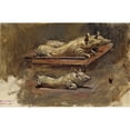 thumbnail image 2 of Carl Gustaf Hellqvist 24x17 Black Ornate Framed Double Matted Museum Art Print Titled: Pigs. Study for During Fasting Time (1884), 2 of 5
