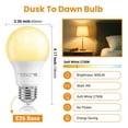 thumbnail image 2 of DAYBETTER Dusk to Dawn Light Bulbs Outdoor 60 Watt Equivalent, Automatic On/Off Sensor LED Light Bulb, 9W Soft White 2700K, 800Lumen, A19 E26 Bulbs,4pack., 2 of 6