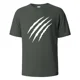 thumbnail image 3 of Camisetas gráficas Claw Marks Simplicity de verano, transpirables, cómodas, de algodón puro, para hombres y mujeres, ropa de gran tamaño con cuello redondo para hombres, 3 of 5