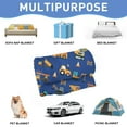 thumbnail image 3 of Construction Blanket for Boys Girls Soft Flannel Lightweight Cartoon Cars Trucks Throw Blanket Birthday Gifts Vehicles Kids Baby Plush Blanket for Couch,Bed,School Blanket,Travel Blanket(50"x60"), 3 of 8