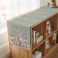 thumbnail image 6 of Easter Bunny Table Runner, Cute Rabbit Rose Floral Country Leaves Plants Green Cotton Linen Table Runners 70 Inches Long, Dresser Scarf Runner for Dining/Kitchen/Coffee/TV Stands/Cabinets 13''x70'', 6 of 9