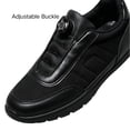 thumbnail image 5 of CHICVOMEY Men's Black Casual Walking Shoes Breathable Mesh Knob Quick Lace Up Sneakers Lightweight Comfortable Dress Shoes for Men Office Daily Outdoor Wear, 5 of 9